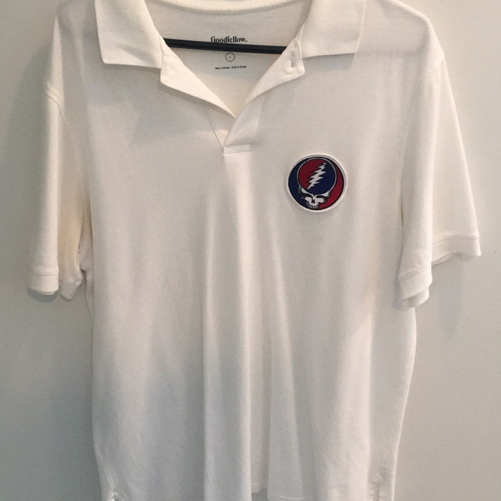 White Grateful Dead Mens Polo